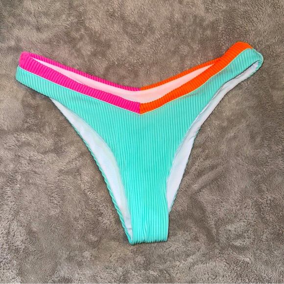 Vibrant Ribbed Bikini Bottom - Picture 1 of 4